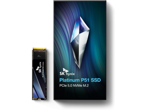 SK hynix Platinum P51 2TB PCIe Gen5 NVMe M.2 2280 Internal SSD I Up to 14,700 MB/s Read, 13,400 MB/s Write I Powered by 238-Layer NAND Flash