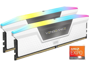 CORSAIR Vengeance RGB 32GB (2 x 16GB) 288-Pin PC RAM DDR5 6000 (PC5 48000) Desktop Memory Model CMH32GX5M2E6000Z36W