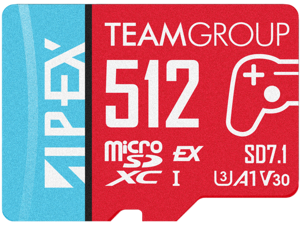 Team Group microSD Express Card – 512GB for Nintendo Switch 2, Steam Deck, and ROG Ally (TAPMSDE512GIV30A102)