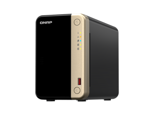 QNAP TS-264 2-Bay High-Performance Desktop NAS. Intel 4C/4T Processor, burst up to 2.9GHz with 8GB DDR4 RAM On-Board, 2 x 2.5GbE, 2 x M.2 2280 PCIe Gen 3 x1, 1 x PCIe Gen3 x2 slot for network/storage