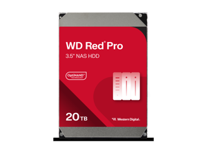 Western Digital 20TB WD Red Pro NAS Internal Hard Drive HDD - 7200 RPM, SATA 6 Gb/s, CMR, 512 MB Cache, 3.5" - WD201KFGX