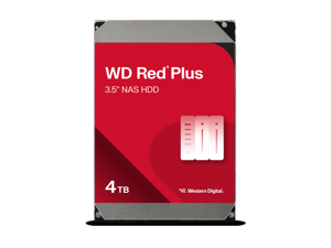 WD Red Plus 4TB NAS Hard Disk Drive - 5400 RPM Class SATA 6Gb/s, CMR, 256MB Cache, 3.5 Inch - WD40EFPX