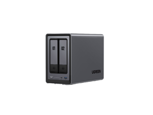 UGREEN NASync DXP2800, 2-Bay NAS with Intel N100 Quad-Core CPU (Up to 3.4GHz) 8GB DDR5, 2x M.2 PCIe Slots, 2.5GbE Port (Diskless)