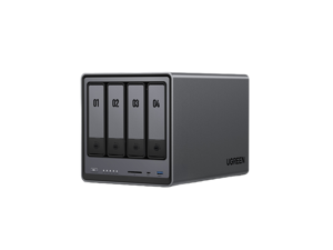 UGREEN NASync DXP4800, 4-Bay NAS with Intel®  N100 Quad-Core CPU (Up to 3.4GHz) 8GB DDR5, 2x M.2 PCIe Slots, 2.5GbE Port, SD Card Reader (Diskless)