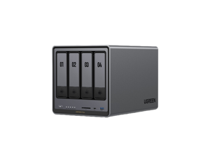 UGREEN NASync DXP4800 Plus, 4-Bay Thunderbolt™ NAS with Intel®  Pentium Gold, 5-Core CPU (Up to 4.40 GHz), 8GB DDR5, 1x 2.5GbE, 1x 10GbE, 2x TBT4, SD Slot (Diskless)