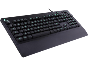 Logitech G213 Wired Gaming Keyboard w/ Dedicated Media Controls - Tactile Mech-Dome keyswitches, 16.8 Million Lighting Colors, Backlit Keys, Spill-Resistant, and Durable Design - Black