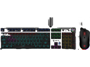MSI Forge GK310 Mechanical Gaming Keyboard & Mouse Combo w/ Magnetic Cover - Hot Swappable Mechanical Red Switches, RGB, Ergonomic, Anti-GHOSTING, Angle-Adjustable