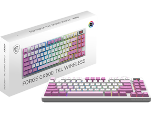 MSI FORGE GK600 TKL W VIOLET US Gaming Keyboard