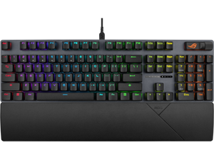 ASUS ROG Strix Scope II RX Gaming Keyboard, IP57, Dampening Foam, Pre-lubed ROG RX Red Optical Switches, PBT Keycaps, multi-function controls, Xbox Game Bar function hotkeys, RGB-Black