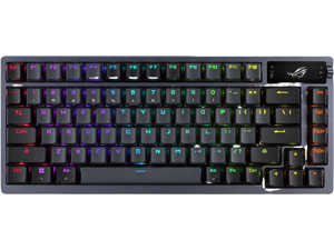 ASUS ROG Azoth 75 Wireless DIY Custom Gaming Keyboard, OLED display, Gasket-Mount, Three-Layer Dampening, Hot-Swappable Pre-lubed ROG NX Snow Switches & Keyboard Stabilizers, PBT Keycaps, RGB