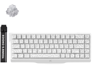 MCHOSE ACE 68 60% Mechanical Gaming Keyboard Wired Rapid Trigger Hall Effect Keyboard Magnetic Switch Hyper-Fast 8000Hz Adjustable Actuation, Hot Swap, RGB PC MAC Laptop (White Topographic/Ice Rhino) MCHOSE ACE 68 60% Mechanical Gaming Keyboard Wired Rapid Trigger Hall Effect Keyboard Magnetic Switch Hyper-Fast 8000Hz Adjustable Actuation, Hot Swap, RGB PC MAC Laptop (White Topographic/Ice Rhino)