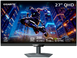 GIGABYTE 27 inch QHD 2K 1440P 200Hz AMD FreeSync Premium & G-SYNC Compatible 1ms HDR400 KVM USB-C USB HUB Gaming Computer Monitor with Height Adjustable, Swivel, Pivot & Tilt Stand M27Q2 SA GIGABYTE 27 inch QHD 2K 1440P 200Hz AMD FreeSync Premium & G-SYNC Compatible 1ms HDR400 KVM USB-C USB HUB Gaming Computer Monitor with Height Adjustable, Swivel, Pivot & Tilt Stand M27Q2 SA