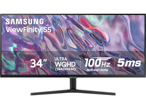 SAMSUNG VIEWFINITY S5 34" UWQHD 2K 1440P 100Hz with AMD FreeSync HDR10 USB-C Low Blue Light Flicker Free Computer Monitor for both Work and Gaming LS34C502GANXZA SAMSUNG VIEWFINITY S5 34" UWQHD 2K 1440P 100Hz with AMD FreeSync HDR10 USB-C Low Blue Light Flicker Free Computer Monitor for both Work and Gaming LS34C502GANXZA
