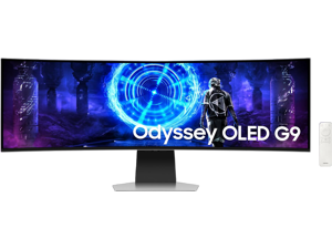 Samsung 49" G9 OLED Silver DQHD Gaming Monitor with 240 Hz Refresh Rate, 0.03 ms, G-Sync, Gaming Hub - LS49DG954SNXGO