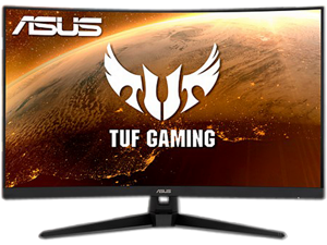 ASUS TUF Gaming VG328H1B 32" (31.5" Viewable) Full HD 1920 x 1080 165Hz (OC) 1ms (MPRT) HDMI 2.0 Extreme Low Motion Blur Flicker-Free AMD FreeSync Built-in Speakers Backlit LED Curved Gaming Monitor