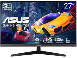 ASUS 27" Full HD1080P 120hz IPS with AMD Adaptive Sync 1ms Eye Care Plus, Blue Light Filter, Flicker Free for both Work and Gaming Monitor VY279HGR ASUS 27" Full HD1080P 120hz IPS with AMD Adaptive Sync 1ms Eye Care Plus, Blue Light Filter, Flicker Free for both Work and Gaming Monitor VY279HGR