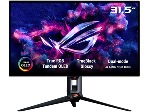 ASUS ROG 32" 4K 240Hz Tandem RGB OLED Gaming Monitor (PG32UCWM) - Dual Mode HD 480Hz, TrueBlack Glossy, Neo Proximity Sensor, 0.03ms, GaNFET technology, G-SYNC Compatible, DP2.1 for PS5 and Xbox ASUS ROG 32" 4K 240Hz Tandem RGB OLED Gaming Monitor (PG32UCWM) - Dual Mode HD 480Hz, TrueBlack Glossy, Neo Proximity Sensor, 0.03ms, GaNFET technology, G-SYNC Compatible, DP2.1 for PS5 and Xbox