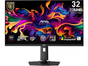 MSI MAG 321UPX QD-OLED 32" 16:9, QD-OLED Gaming Monitor, 240Hz 0.03ms, 3840 x 2160 (UHD), Height Adjustable Arm