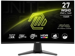 MSI 27" 180 Hz Rapid VA QHD Gaming Monitor FreeSync (AMD Adaptive Sync) 80% Adobe RGB / 80% DCI-P3 / 105% sRGB MAG 27CQ6F