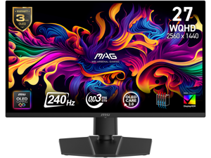 MSI 27" (26.5" Viewable) 240 Hz OLED WQHD Gaming Monitor Adaptive Sync MAG 271QP QD-OLED X24