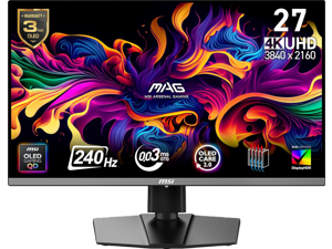 MSI 27 inch UHD 4K 240Hz AMD FreeSync Premium Pro & G-Sync Compatible HDR400 USB-C Ai Vision OLED Gaming Computer Monitor with Height Adjustable, Pivot, Swivel & Tilt stand MAG 272UP QD-OLED X24 MSI 27 inch UHD 4K 240Hz AMD FreeSync Premium Pro & G-Sync Compatible HDR400 USB-C Ai Vision OLED Gaming Computer Monitor with Height Adjustable, Pivot, Swivel & Tilt stand MAG 272UP QD-OLED X24