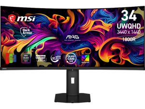 MSI 34 inch UltraWide QHD 2K 1440P 280Hz AMD FreeSync Premium Pro & G-Sync Compatible Curved OLED Gaming Computer Monitor with Height Adjustable, Swivel, Pivot & Tilt Stand MAG 341CQP QD-OLED X28 MSI 34 inch UltraWide QHD 2K 1440P 280Hz AMD FreeSync Premium Pro & G-Sync Compatible Curved OLED Gaming Computer Monitor with Height Adjustable, Swivel, Pivot & Tilt Stand MAG 341CQP QD-OLED X28