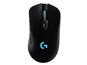 Logitech G703 Lightspeed Wireless Gaming Mouse W/Hero 25K Sensor, PowerPlay Compatible, Lightsync RGB, Lightweight 95G+10G Optional, 100-25, 600 DPI, Rubber Side Grips - Black