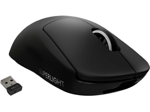 Logitech G PRO X SUPERLIGHT Wireless Gaming Mouse, Ultra-Lightweight, HERO 25K Sensor, 25,600 DPI, 5 Programmable Buttons, Long Battery Life, Compatible with PC / Mac - Black