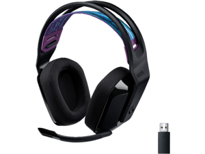 Logitech G535 LIGHTSPEED Wireless Gaming Headset - Lightweight on-ear headphones, flip to mute mic, stereo, compatible with PC, PS4, PS5, USB rechargeable - Black Logitech G535 LIGHTSPEED Wireless Gaming Headset - Lightweight on-ear headphones, flip to mute mic, stereo, compatible with PC, PS4, PS5, USB rechargeable - Black