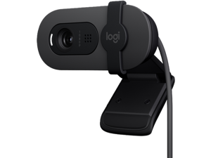 Logitech Brio 100 Full HD Webcam for Meetings and Streaming, Auto-Light Balance, Built-In Mic, Privacy Shutter, USB-A, for Microsoft Teams, Google Meet, Zoom and More - Graphite