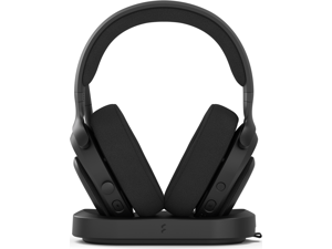Fractal Design Scape Dark RGB Wireless Gaming Headset w/ Immersive Audio, USB Dongle & BT 5.3, Charging Stand, 40-Hr Battery, compatible with PC, Mac, PS4, PS5, Switch, Mobile - Black (FD-HS-SCA1-01)