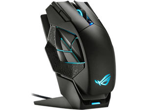 ASUS ROG Spatha X Wireless Gaming Mouse (Magnetic Charging Stand, 12 Programmable Buttons, 19,000 DPI, Push-fit Hot Swap Switch Sockets, ROG Micro Switches, ROG Paracord and Aura RGB lighting)