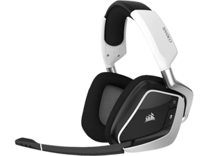 Corsair VOID RGB Elite Wireless Premium Gaming Headset with 7.1 Surround Sound - Discord Certified - Works with PC, PS5 and PS4 - White (CA-9011202-NA)