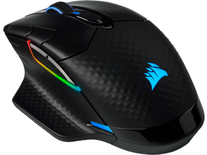 Corsair DARK CORE RGB PRO CH-9315411-NA Black 8 Buttons 1 x Wheel USB 2.0 Type-A SLIPSTREAM/Bluetooth Wireless, Wired Optical FPS/MOBA Gaming Mouse, Backlit RGB LED
