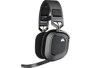 Corsair HS80 RGB WIRELESS Premium Gaming Headset with Dolby Atmos Audio (Low-Latency, Omni-Directional Microphone, 60ft Range, Up to 20 Hours Battery Life, PS5/PS4 Wireless Compatibility) Black