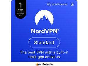 NordVPN Standard, 10 Devices / 1 Year + 3 Extra Months, Digital Code (Newegg Exclusive) NordVPN Standard, 10 Devices / 1 Year + 3 Extra Months, Digital Code (Newegg Exclusive)