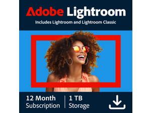 Adobe -  Lightroom 1TB - AI-assisted photo editor (1 Year Subscription) - Mac, Windows [Digital]