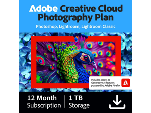 Adobe - Creative Cloud Photography Plan 1TB (1-Year Subscription) - Mac, Windows, iOS [Digital]