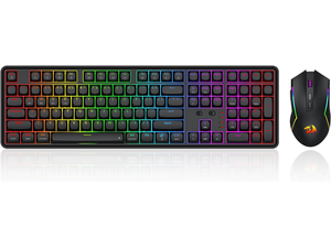 Redragon S163 3-Mode Wilreess Gaming Keyboard & Mouse Combo, 108 Keys K689 PRO RGB Gasket Keyboard and 8000 DPI M693 Gaming Mouse Bundle, Convenient Shared Dongle Redragon S163 3-Mode Wilreess Gaming Keyboard & Mouse Combo, 108 Keys K689 PRO RGB Gasket Keyboard and 8000 DPI M693 Gaming Mouse Bundle, Convenient Shared Dongle