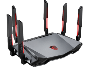 MSI RadiX AXE6600 WiFi 6E Tri-Band Gaming Router  support 2.5GHz/5GHz/6GHz, AI QoS support