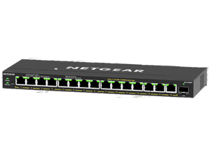 Netgear GS316PP 16-Port Gigabit Ethernet Unmanaged PoE+ Essentials Switch (183W), GS316PP-100NAS Netgear GS316PP 16-Port Gigabit Ethernet Unmanaged PoE+ Essentials Switch (183W), GS316PP-100NAS