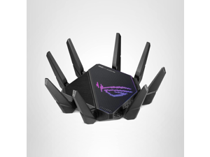 ASUS ROG Rapture GT-AX11000 Pro Tri-Band WiFi 6 gaming router,  10G port, Quad-core 2.0 GHz CPU, ASUS RangeBoost Plus, UNII4, Triple-level game acceleration, Lifetime internet security, AiMesh support