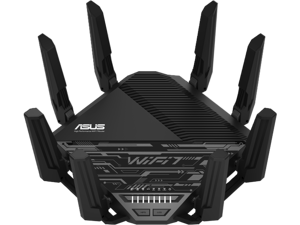 ASUS RT-BE96U BE19000 802.11BE Tri-Band Performance WiFi 7 Extendable Router with 6GHz support, Dual 10G Port, 320Mhz, lifetime internet security , *MLO, AiMesh Support ASUS RT-BE96U BE19000 802.11BE Tri-Band Performance WiFi 7 Extendable Router with 6GHz support, Dual 10G Port, 320Mhz, lifetime internet security , *MLO, AiMesh Support