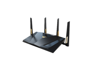 ASUS RT-BE88U Dual-band WiFi 7 AiMesh Extendable Performance Router, 4K-QAM, MLO, Dual 10G ports, SFP+, Four 2.5G ports, Four 1G ports, 34G WAN/LAN capacity, Subscription-free network security