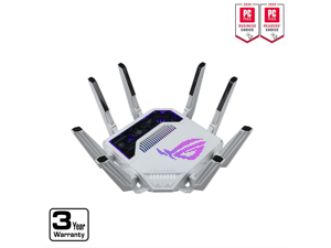 ASUS ROG Rapture GT-BE19000AI Tri-band Gaming Router, WiFi 7, 802.11be, up to 3,500 sq. ft. & 200+ devices, Triple Level Security, Support AiMesh Whole Home Mesh WiFi, Dual 10G ports, AI WAN detection ASUS ROG Rapture GT-BE19000AI Tri-band Gaming Router, WiFi 7, 802.11be, up to 3,500 sq. ft. & 200+ devices, Triple Level Security, Support AiMesh Whole Home Mesh WiFi, Dual 10G ports, AI WAN detection