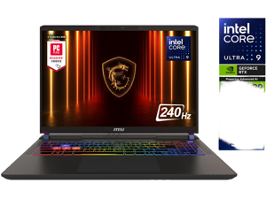 MSI Vector -  LCD 16" QHD+ GeForce RTX 5080 Laptop GPU - Intel Core Ultra 9 275HX - 16GB Memory - 1 TB SSD - Windows 11 Home Gaming Laptop - 240 Hz (Vector 16 HX AI A2XWIG-050US )