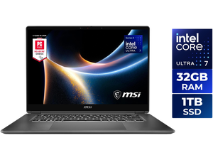 MSI Prestige 16 Flip AI+ 16.0" Touchscreen Laptop Intel Core Ultra 7 355 - 32GB LPDDR5x RAM - 1TB SSD - Windows 11 Home (C3MTG-058US) MSI Prestige 16 Flip AI+ 16.0" Touchscreen Laptop Intel Core Ultra 7 355 - 32GB LPDDR5x RAM - 1TB SSD - Windows 11 Home (C3MTG-058US)