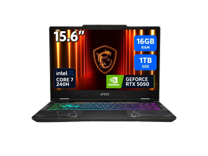 MSI Cyborg 15 - 15.6" FHD 144 Hz - Intel Core 7 240H - GeForce RTX 5050 - 16GB DDR5 5600 RAM - 1TB NVMe SSD - Windows 11 Home (Cyborg 15 B2RWEKG-292US) MSI Cyborg 15 - 15.6" FHD 144 Hz - Intel Core 7 240H - GeForce RTX 5050 - 16GB DDR5 5600 RAM - 1TB NVMe SSD - Windows 11 Home (Cyborg 15 B2RWEKG-292US)