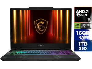 MSI Cyborg A15 15.6" 144hz FHD Gaming Laptop - AMD Ryzen 7 260 - GeForce RTX 5060 - 16GB DDR5 RAM - 1TB SSD - Windows 11 Home (Cyborg A15 AI B2HWFKG-030US) MSI Cyborg A15 15.6" 144hz FHD Gaming Laptop - AMD Ryzen 7 260 - GeForce RTX 5060 - 16GB DDR5 RAM - 1TB SSD - Windows 11 Home (Cyborg A15 AI B2HWFKG-030US)
