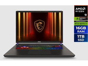 MSI Vector A16 HX Gaming Lapotop AMD Ryzen 9 8940HX NVIDIA GeForce RTX 5070 Ti 16GB Memory 1TB NVMe SSD 16.0" Windows 11 Home (A8WHG-004US) MSI Vector A16 HX Gaming Lapotop AMD Ryzen 9 8940HX NVIDIA GeForce RTX 5070 Ti 16GB Memory 1TB NVMe SSD 16.0" Windows 11 Home (A8WHG-004US)